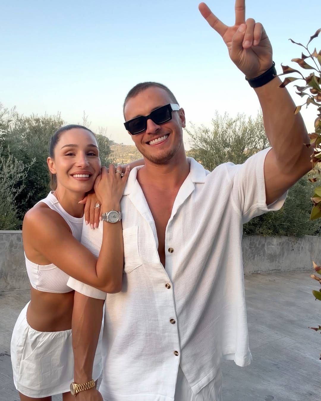 Kayla with family during time in Greece